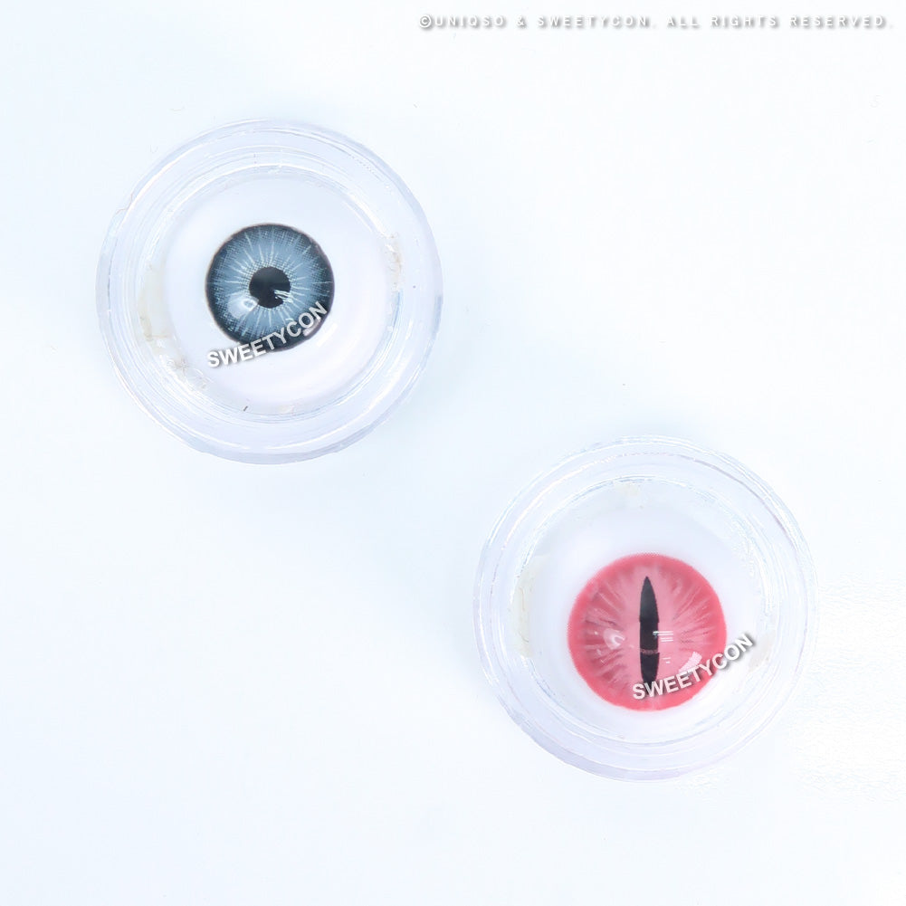 Sweety Crazy Pink Demon Eye / Cat Eye Contacts | With Prescription