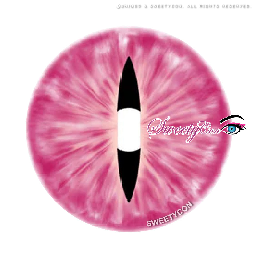 Sweety Crazy Pink Demon Eye / Cat Eye Contacts | With Prescription