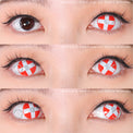 Sweety Crazy White Cross Red Eye (1 lens/pack)-Crazy Contacts-UNIQSO
