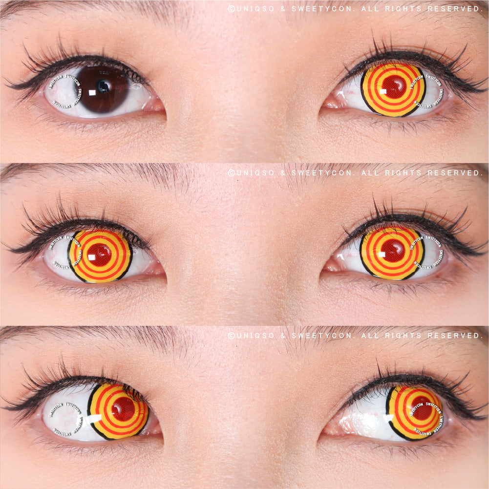 Sweety Crazy Yellow Rings V2 Anime Cosplay Contacts - UNIQSO