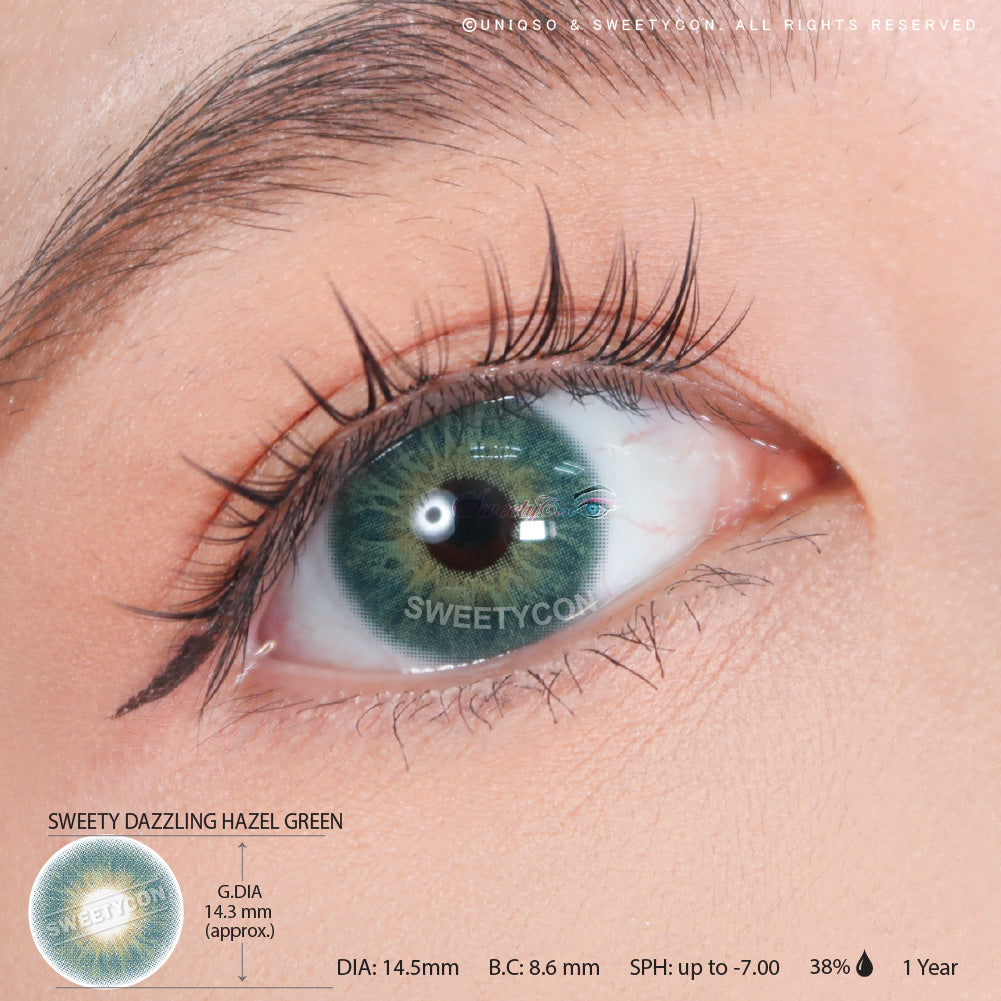 Hazel Green Contacts: Stunning Green Yellow Contact Lenses – UNIQSO