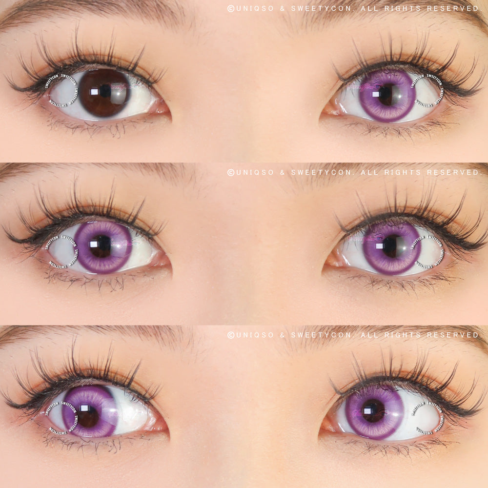 小顔になりたい方必見！【Mote Magic Color】 Sweety Magic Pop Violet-Anime Cosplay Contacts-US Fast Shipping