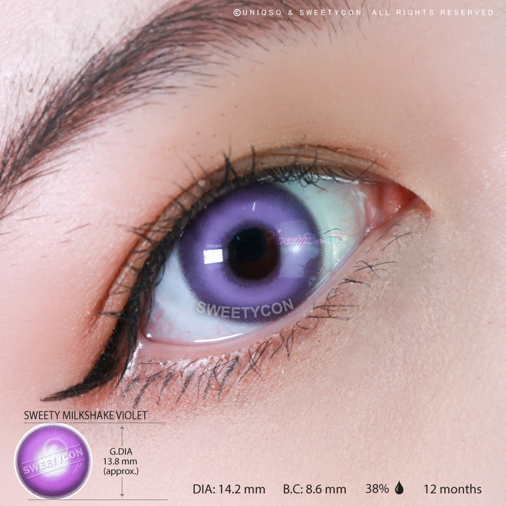 Sweety Milkshake Violet Colored Contacts – UNIQSO