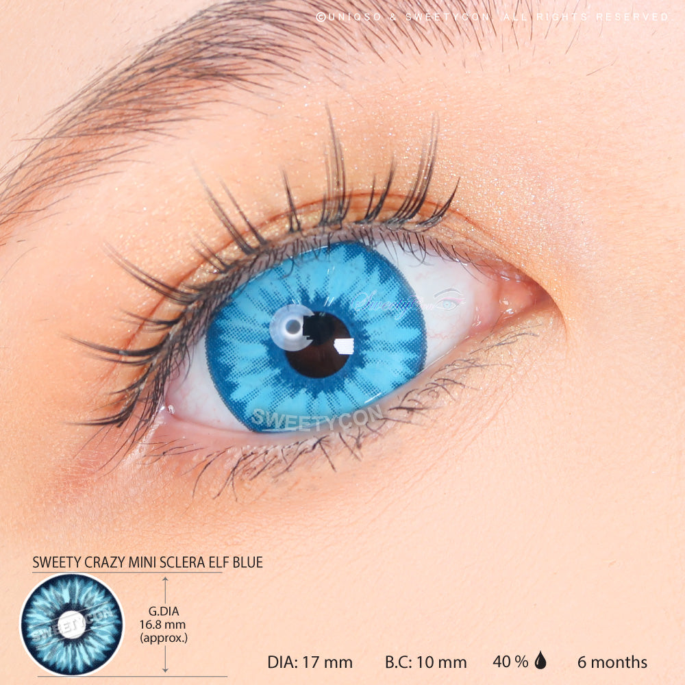 Mini Sclera Elf Blue | Bright Blue Cosplay & Halloween Contacts