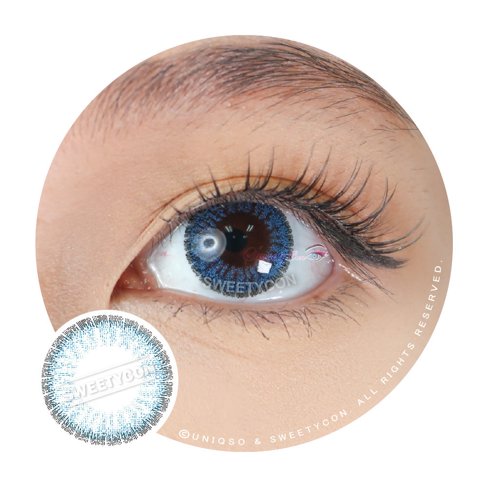 Sweety Pomelo Blue colored contacts