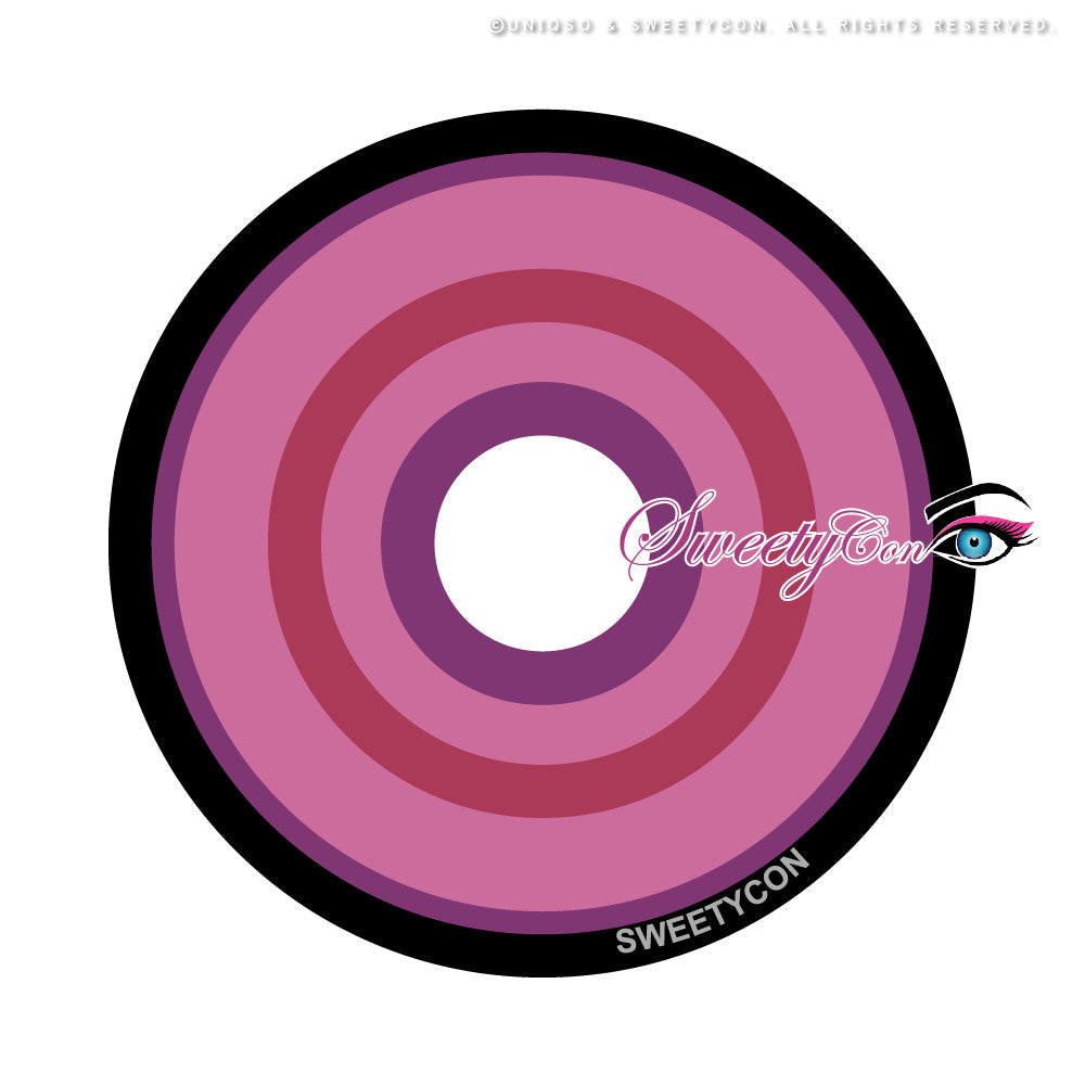 Sweety Sakuya Purple Rings (1 lens/pack)-Colored Contacts-UNIQSO