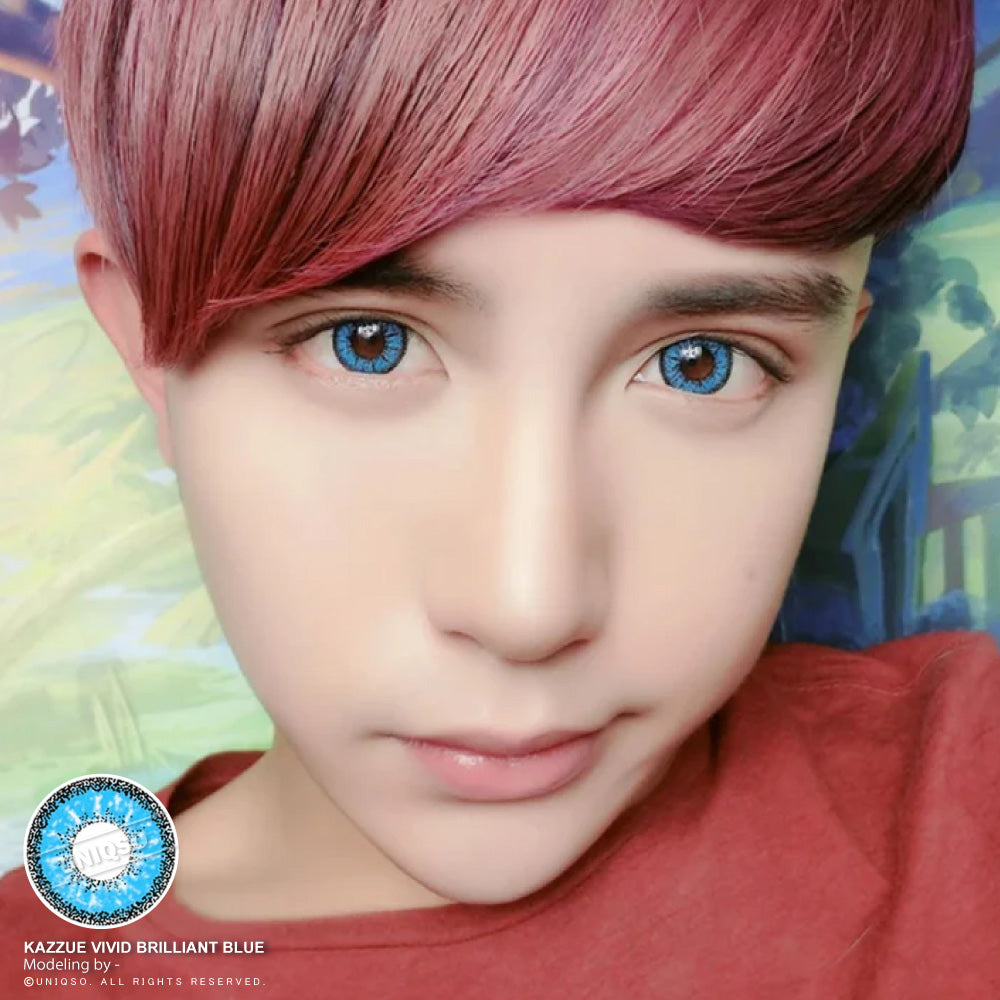 Kazzue Vivid Brilliant Blue Colored Contacts – UNIQSO