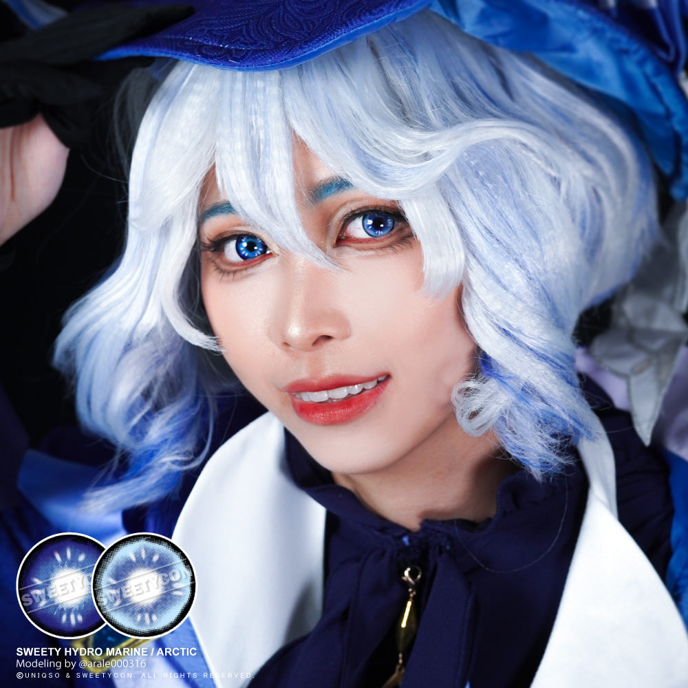 Sweety Hydro Marine | Blue Gradient Cosplay Colored Contacts – UNIQSO