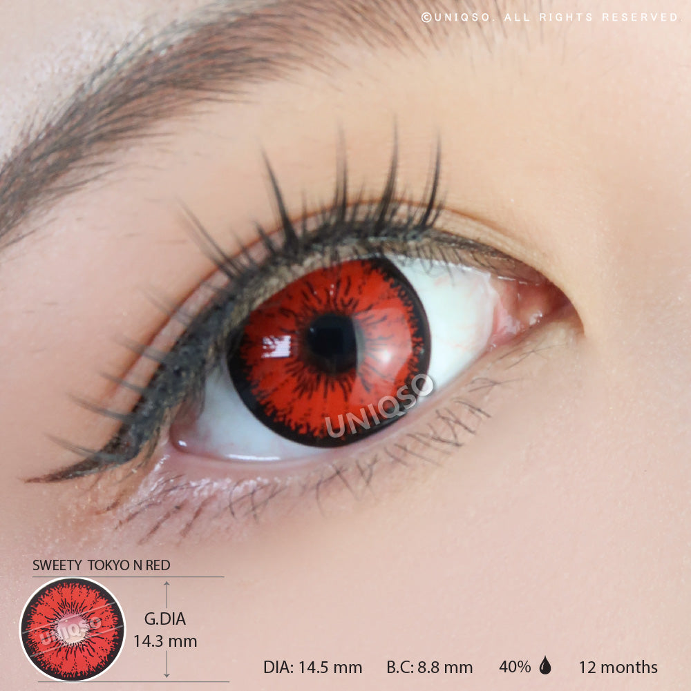 Urban Layer Crazy Lab Tokyo N Red Cosplay & Halloween Contacts