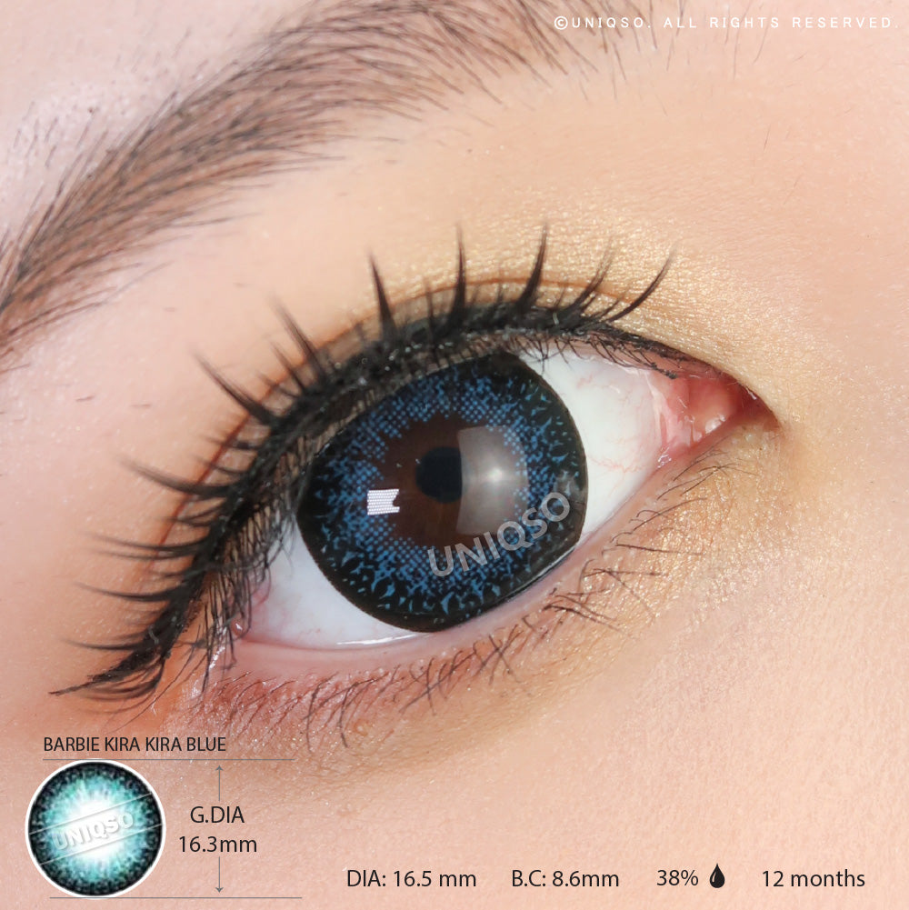 Cute Kira Kira Blue Colored Contact Lens for Charming & Adorable