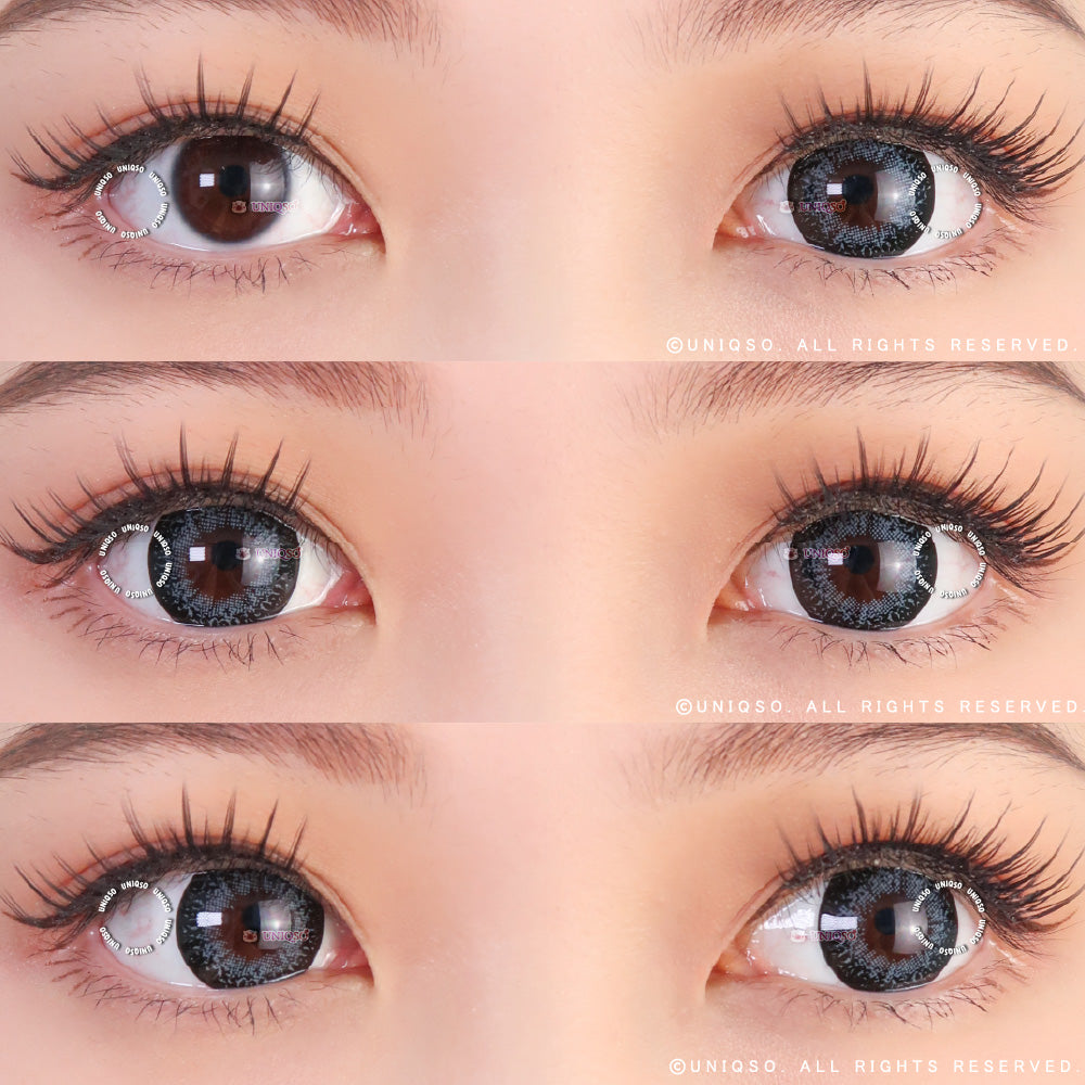 Cute Western Eyes Kira Kira Grey Colored Contact Lens for Charming