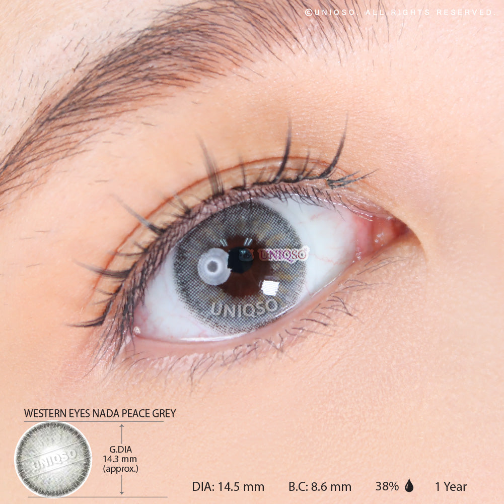 Western Eye Nada Peace Grey Colored Contacts – UNIQSO