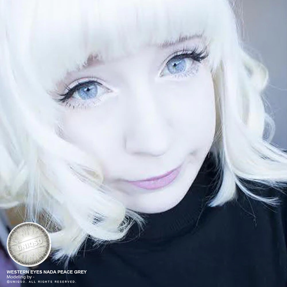 Western Eye Nada Peace Grey Colored Contacts – UNIQSO