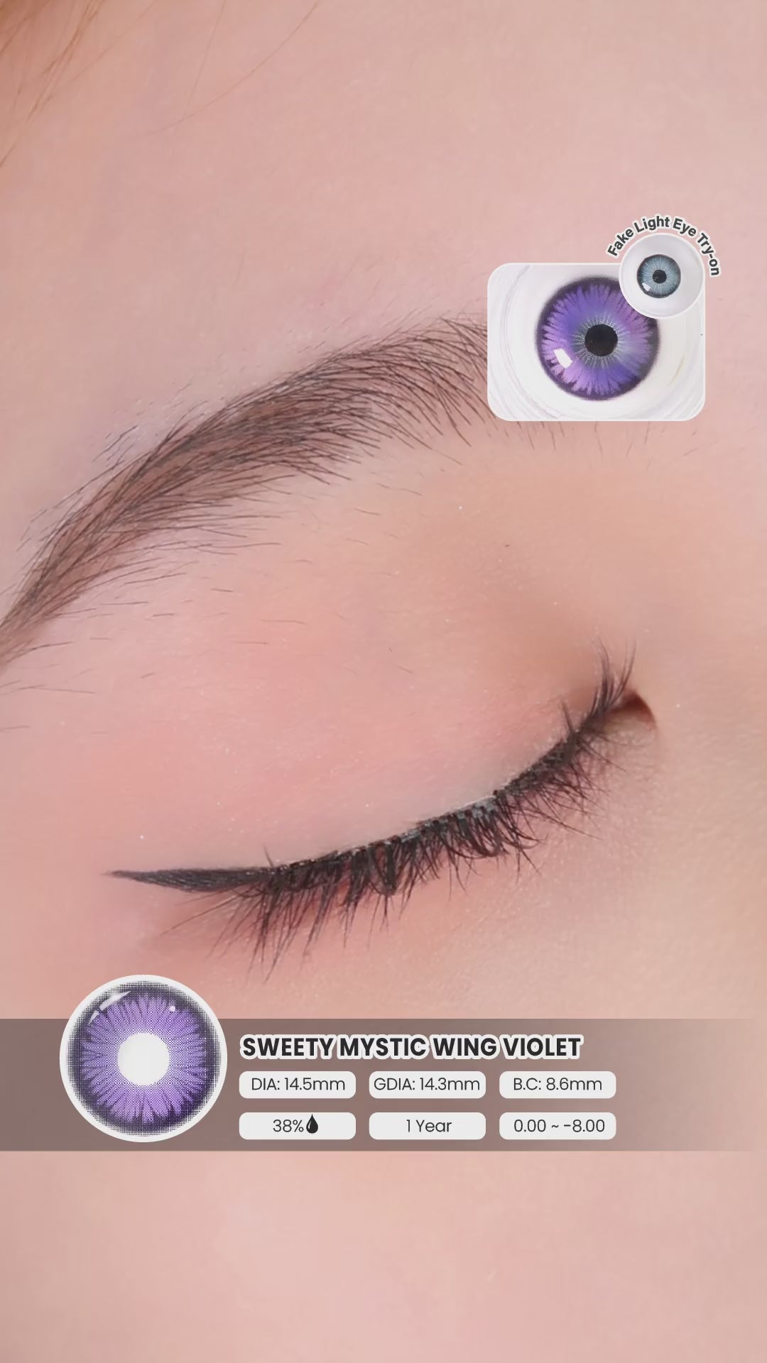 Sweety Mystic Wing Violet (1 lens/pack)