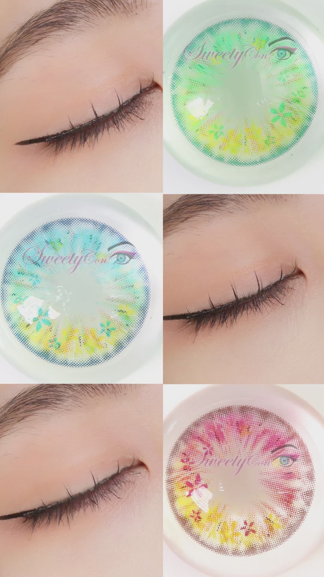Sweety Anime Flower Blue (1 lens/pack)