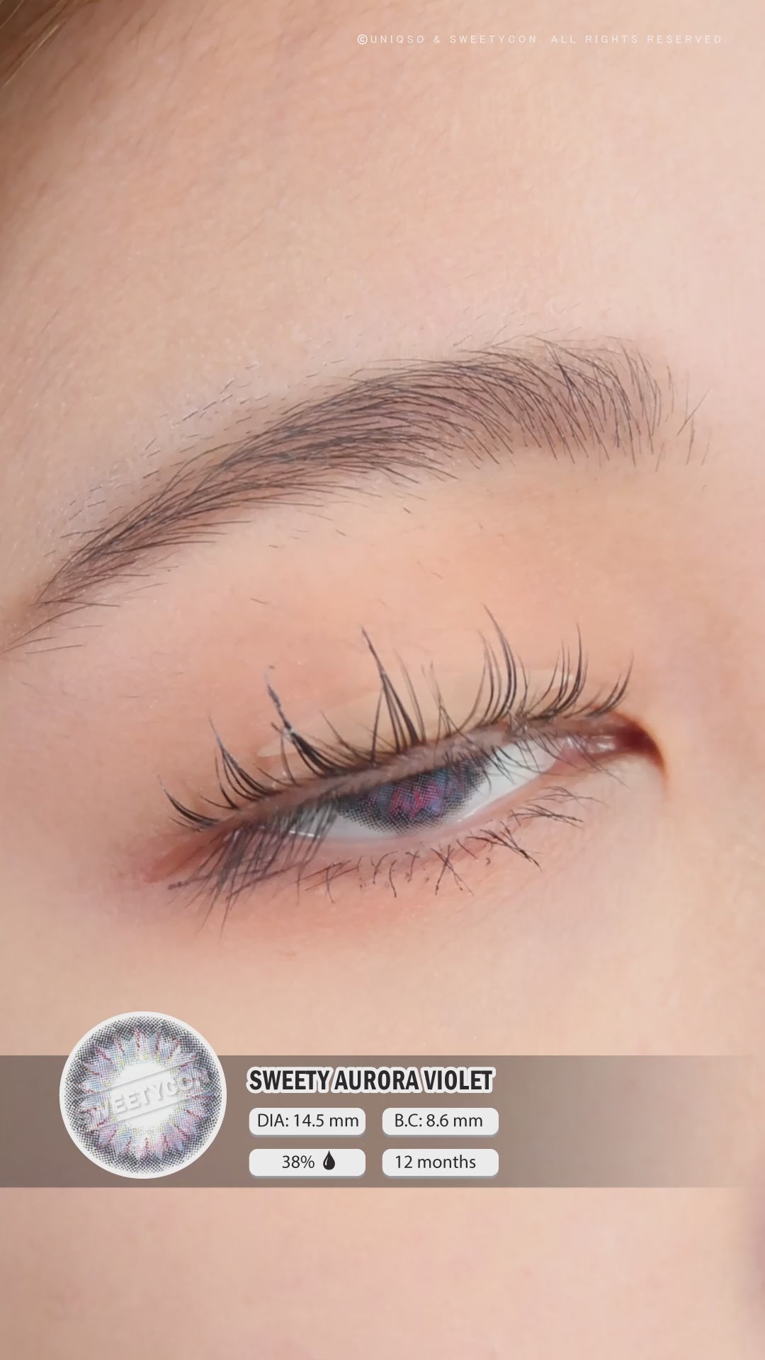 Sweety Aurora Violet Colored Contacts – UNIQSO