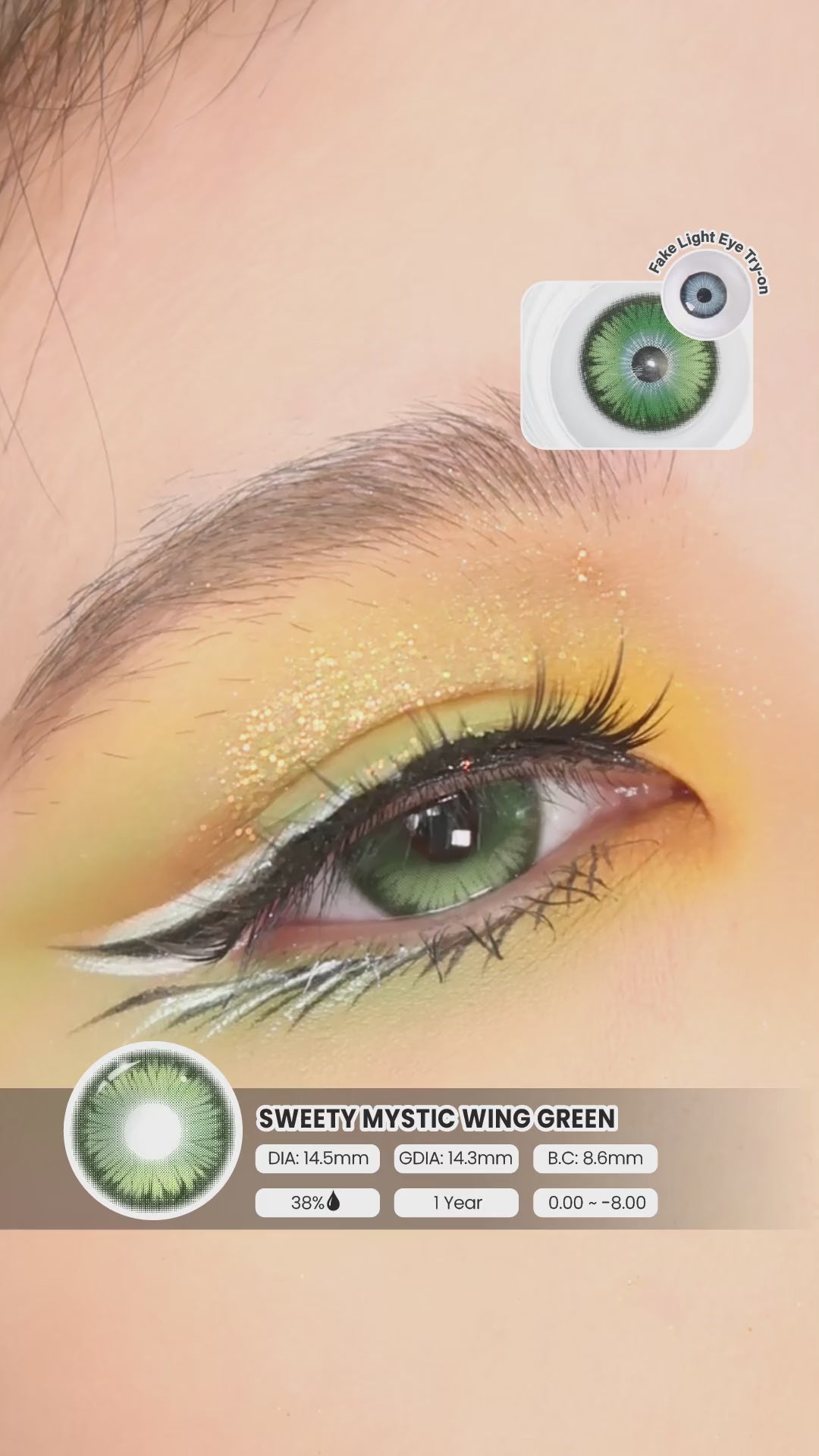 Sweety Mystic Wing Green (1 lens/pack）