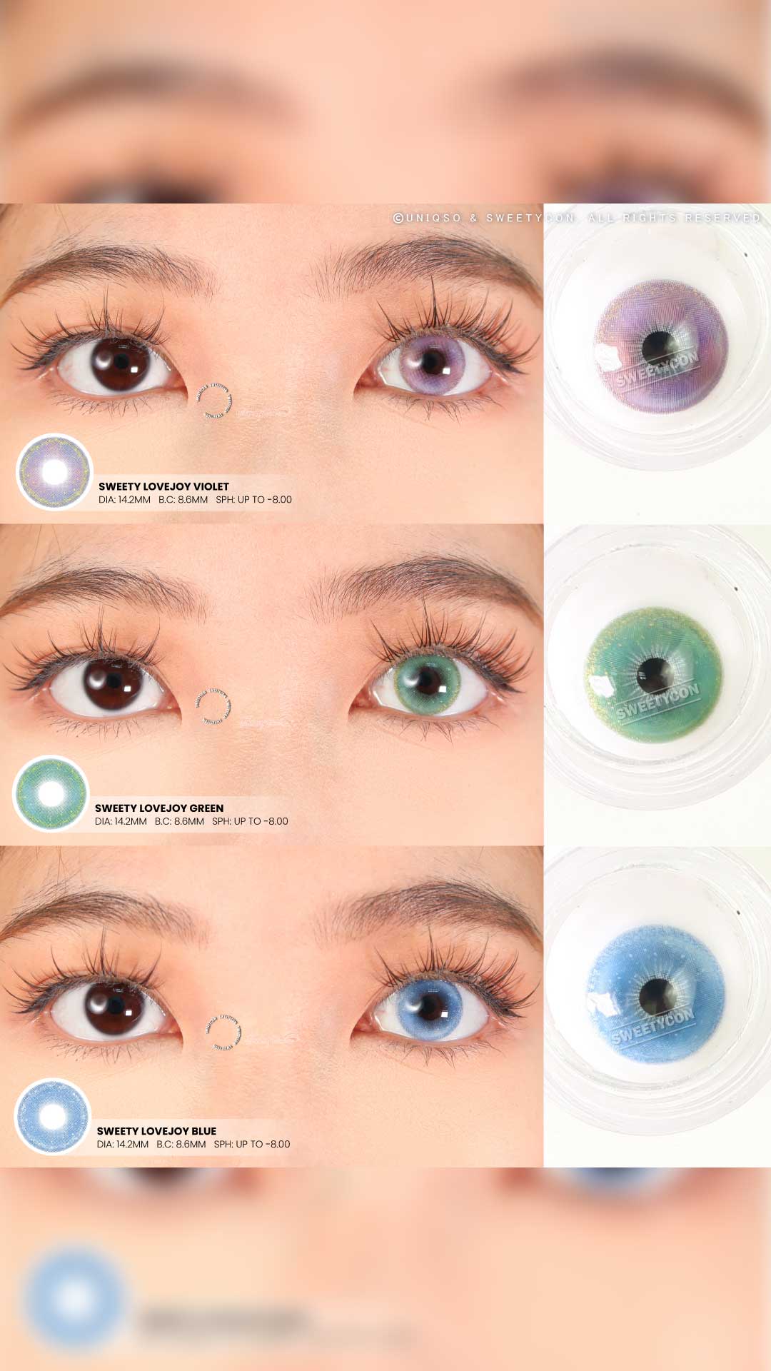 Sweety Lovejoy Green Colored Contacts | For Cosplay or Daily Wear