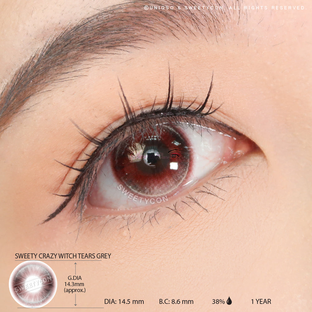 Sweety Crazy Witch Tears Grey | Colored Contacts For Halloween
