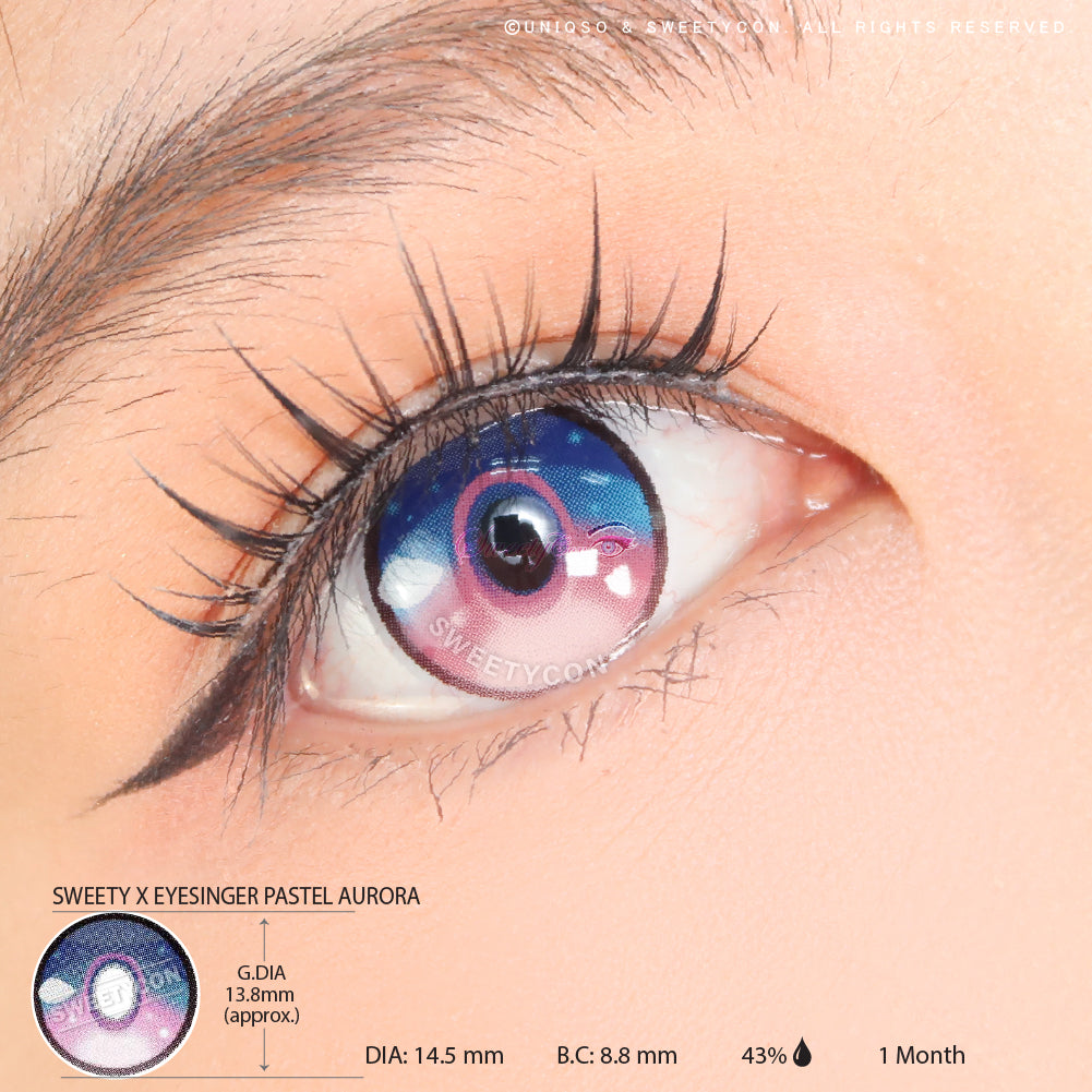Sweety x Eyesinger Pastel Aurora (2 lenses/pack)-Colored Contacts-UNIQSO