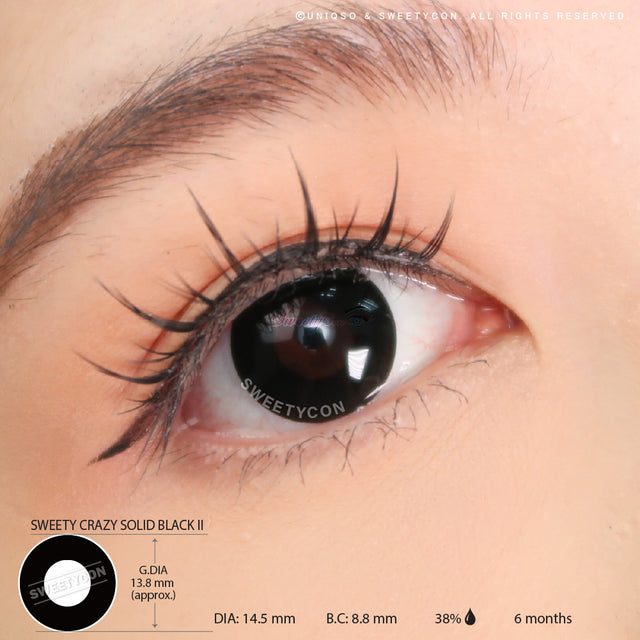 Sweety Crazy Solid Black II (1 lens/pack)