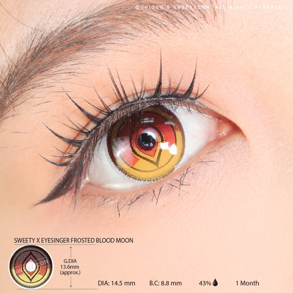 Sweety x Eyesinger Frosted Blood Moon (2 lenses/pack)-Colored Contacts-UNIQSO