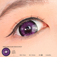 Sweety Mini Sclera Tokyo N Violet(1 lens/pack)-Mini Sclera Contacts-UNIQSO