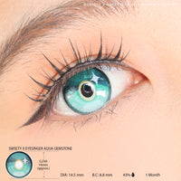 Sweety x Eyesinger Aqua Gemstone (2 lenses/pack)-Colored Contacts-UNIQSO