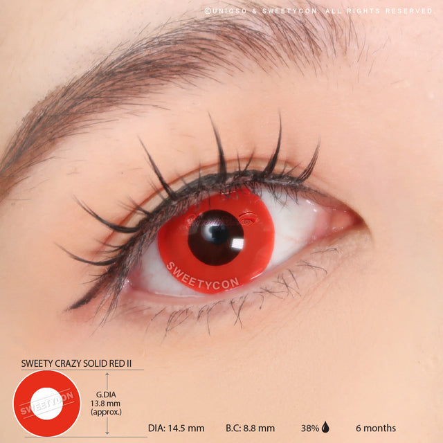 Sweety Crazy Solid Red II (1 lens/pack)
