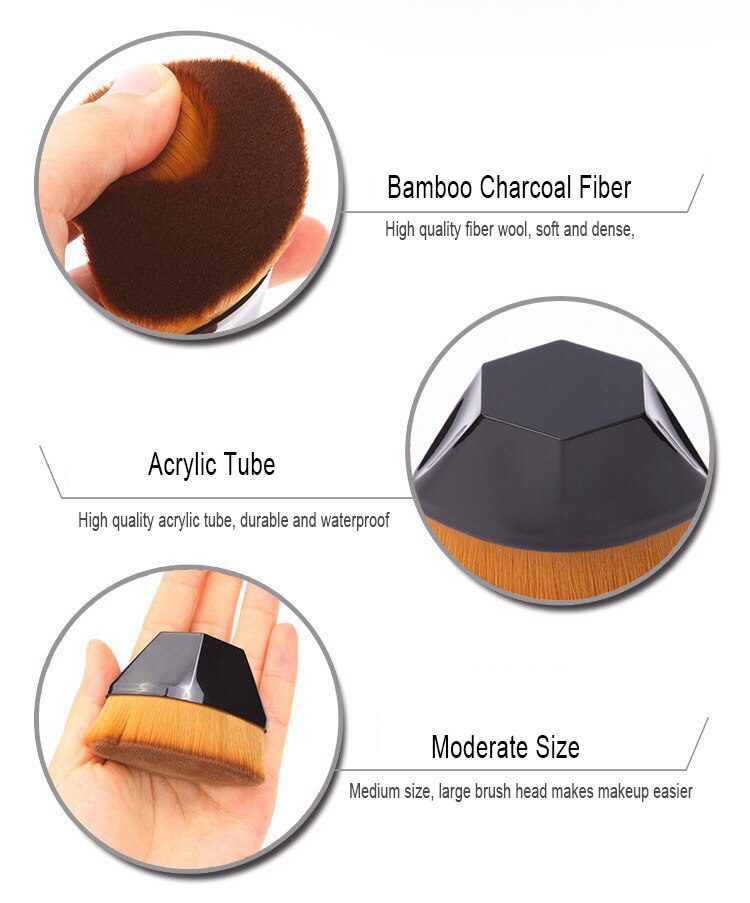 Hexagon Makeup Brushes For Foundation-Makeup Brushes-UNIQSO