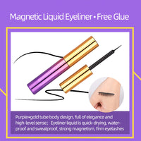Natural Long Faux Mink Magnetic Eyelashes Full Kit Set (5 Pairs)-Magnetic Eyelash-UNIQSO