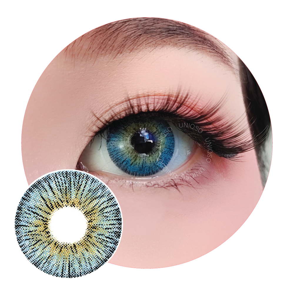 Sweety Retro Blue (1 lens/pack)-Colored Contacts-UNIQSO