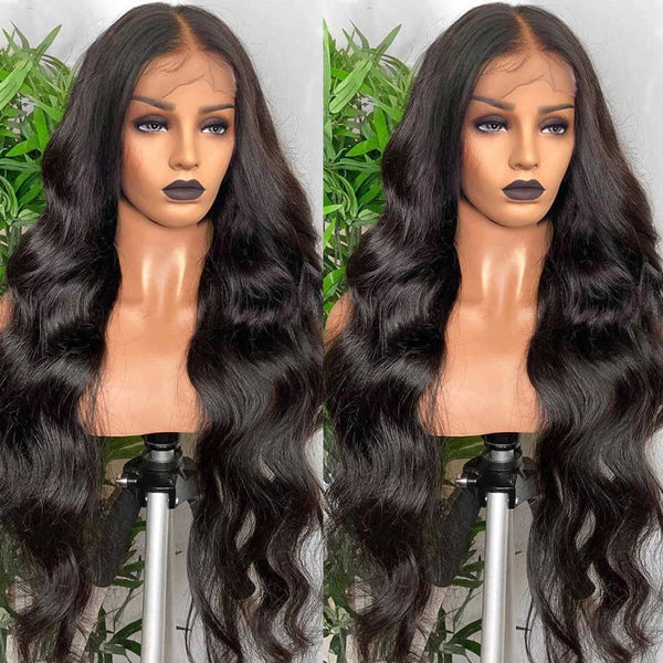 Premium Wig - Ravishing Butterfly Long Wave Black Brown Lace Front-Lace Front Wig-UNIQSO