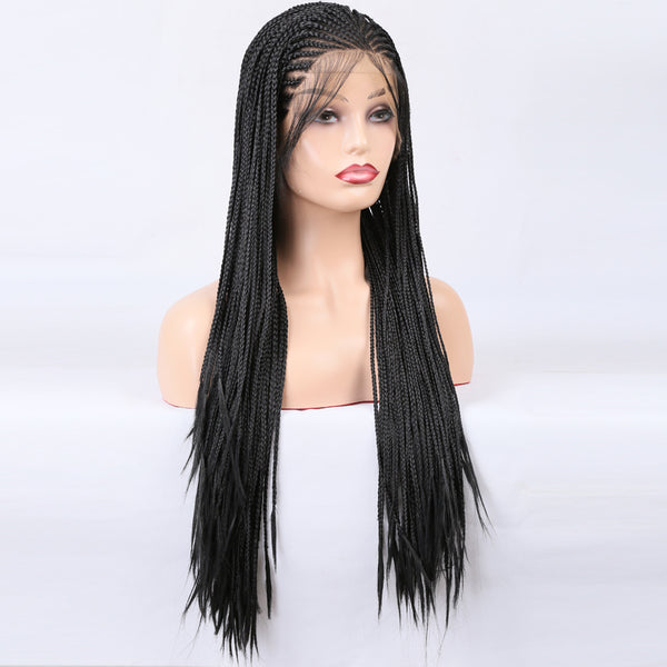 Premium Wig - Elvira Front Lace Long Braided Wigs-Lace Front Wig-UNIQSO