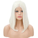 White Pearl Velvet Front Lace Bob Wig-Lace Front Wig-UNIQSO