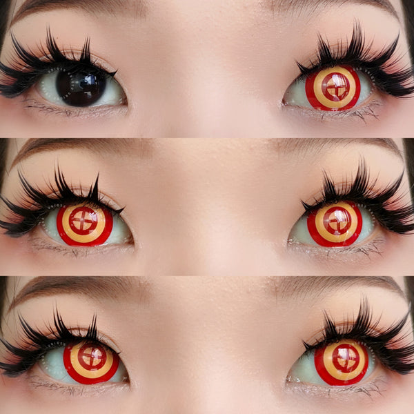 Sweety Crazy Red Target (Chainsaw Man - Power) (1 lens/pack)-Crazy Contacts-UNIQSO