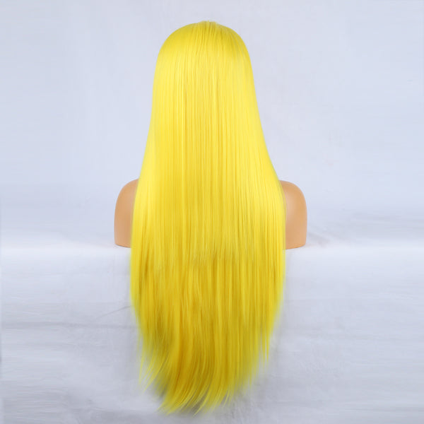 Tempting Yellow Front Lace Long Bangs-Lace Front Wig-UNIQSO