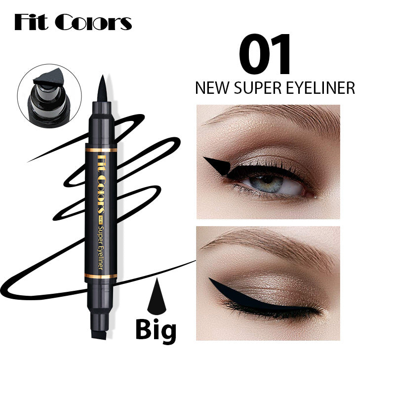 Fit Colors Double Wing Stamp Eyeliner 2in1 Quick Dry Stamp Eyeliner UNIQSO