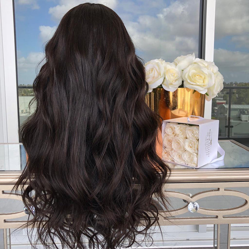 Premium Wig - Mid-Section Long Curly Big Wave Fluffy Lace Front-Lace Front Wig-UNIQSO