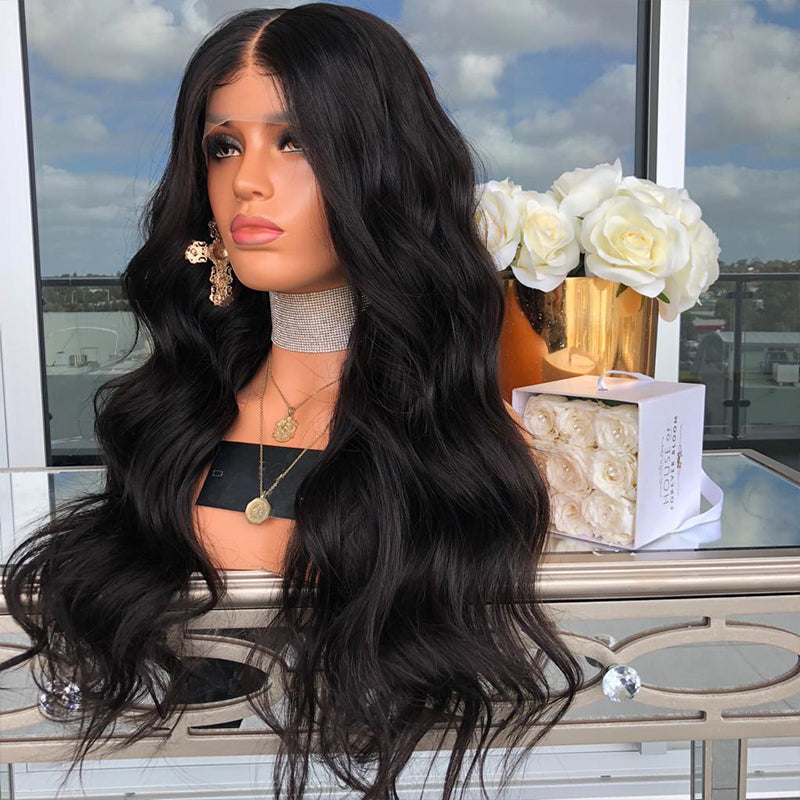 Premium Wig - Mid-Section Long Curly Big Wave Fluffy Lace Front-Lace Front Wig-UNIQSO