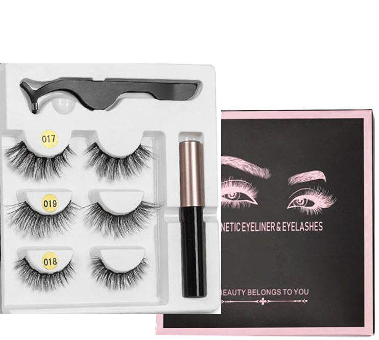 Sexy Sheep Mixed Designs Faux Mink Magnetic Eyelashes Kit Set (3 Pairs)-Magnetic Eyelash-UNIQSO