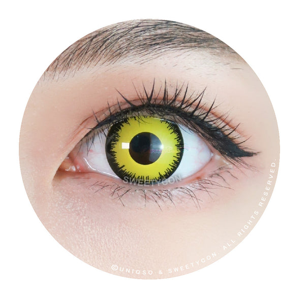 Sweety Crazy Mystic Yellow (1 lens/pack)-Colored Contacts-UNIQSO