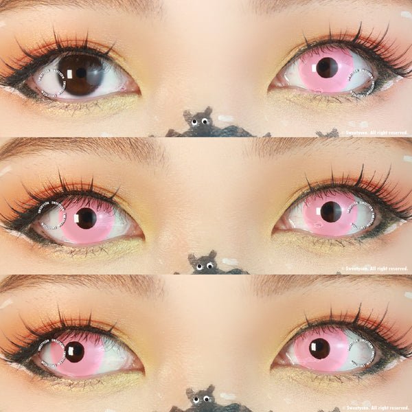Sweety Crazy UV Glow Pink (1 lens/pack)-UV Contacts-UNIQSO