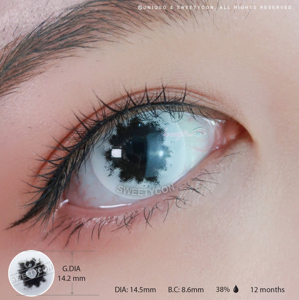 Sweety Crazy Black Zombie (1 lens/pack)-Crazy Contacts-UNIQSO