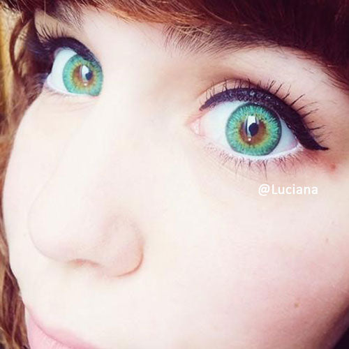 Barbie Puffy 3 Tones Green (1 lens/pack)-Colored Contacts-UNIQSO