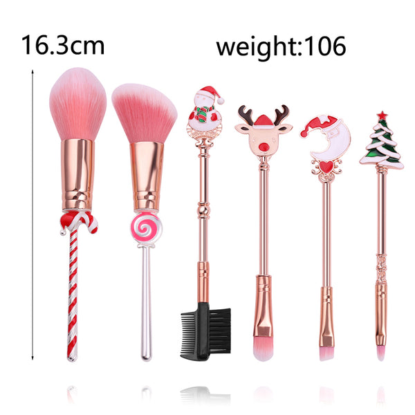 Christmas Makeup Brushes Set-Makeup Brushes-UNIQSO