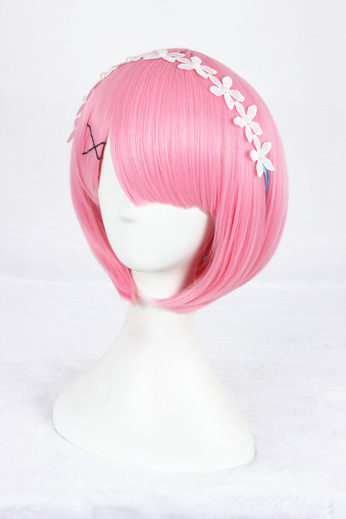 Cosplay Wig - Zero kara Hajimeru Isekai Seikatsu: Ram-Cosplay Wig-UNIQSO