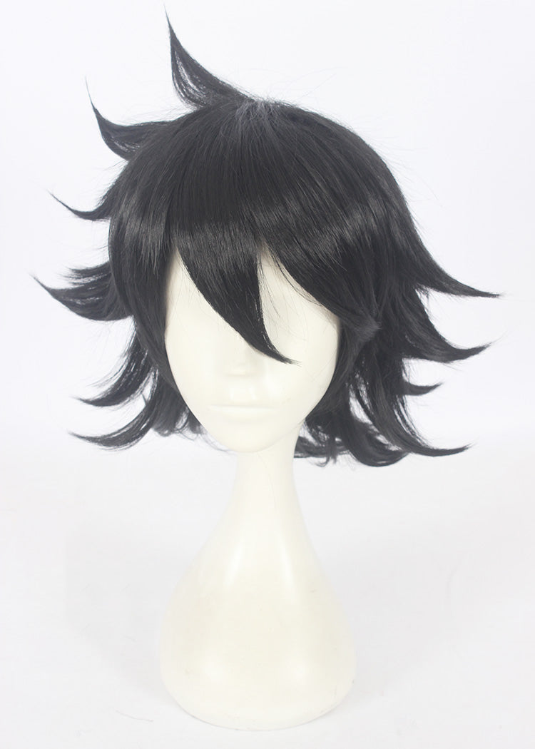  Anime Angels of Death Zack Isaac Foster Cosplay Wig for Men  Boys Short Straight Wigs Halloween party Synthetic Zack black Hair One Size  PL-043 zack wig Coser Wig ( Color 