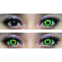 Coscon Crazy with Power - Green Werewolf (1 lens/pack)-Crazy Contacts-UNIQSO