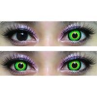 Coscon Crazy with Power - Green Werewolf (1 lens/pack)-Crazy Contacts-UNIQSO